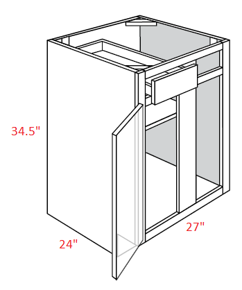 Amesbury White Shaker RTA Corner Base Cabinet