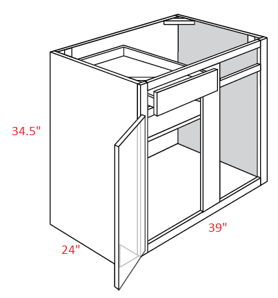 Essex Castle Assembled Corner Base Cabinet