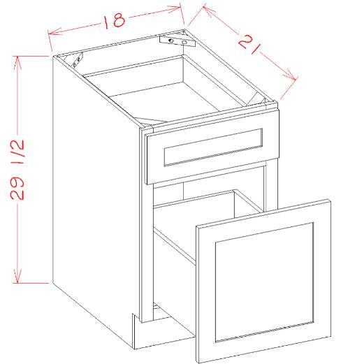 Highland White RTA Desk Base Cabinet