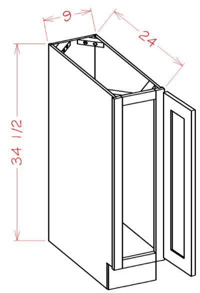 Yarmouth RTA 9" Base Cabinet