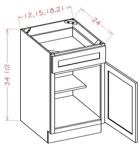 Highland Navy RTA 15" Base Cabinet