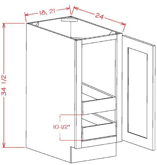 Haven Ember RTA 21" Base Cabinet With Roll Outs