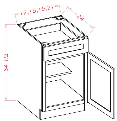 Essex Castle Assembled 21" Base Cabinet