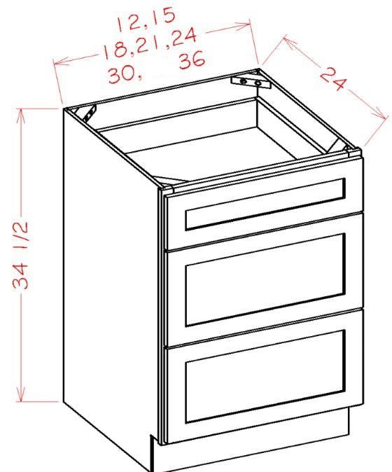 Haven Ember RTA 18" Drawer Base Cabinet