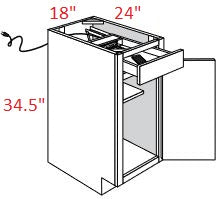 Yarmouth RTA 18" Base Charging Cabinet