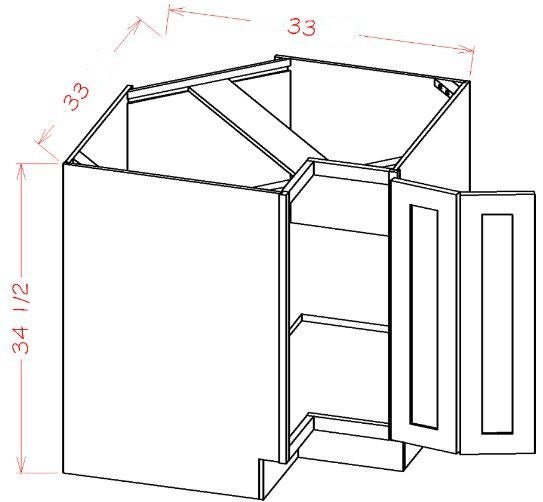 Haven Ember RTA 33" Easy Reach Corner Cabinet