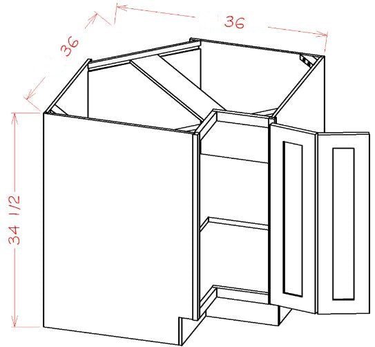 Haven Ember RTA 36" Easy Reach Corner Cabinet