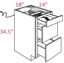 Yarmouth RTA 18" Drawer Base Charging Cabinet