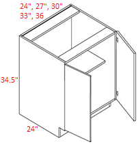 Euro M Black RTA 24" Base Cabinet