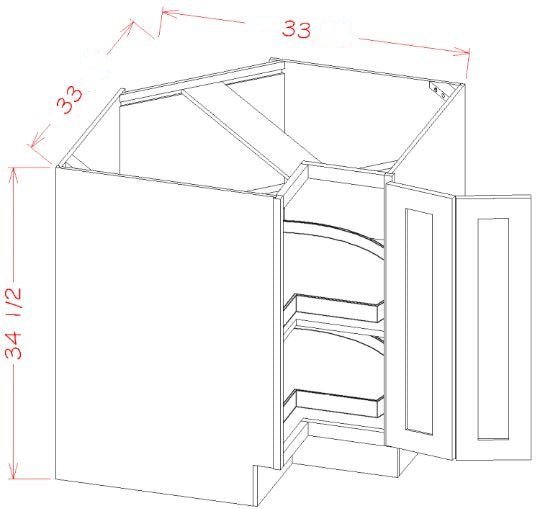 Haven Ember RTA 33" Corner Base Cabinet