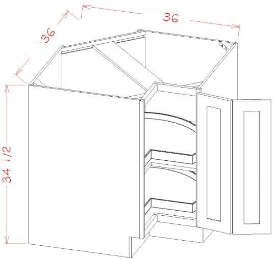 Haven Ember RTA 36" Corner Base Cabinet